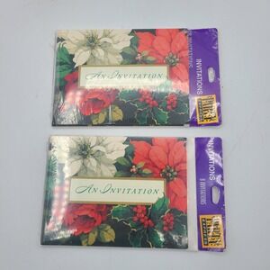 Vintage Party Express Holiday Invitations 2 Packs Of 8 Sealed
